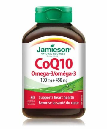 Jameison CoQ10 and Omega 3 capsules