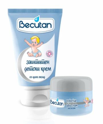 Becutan baby protective cream with Zn0 collection