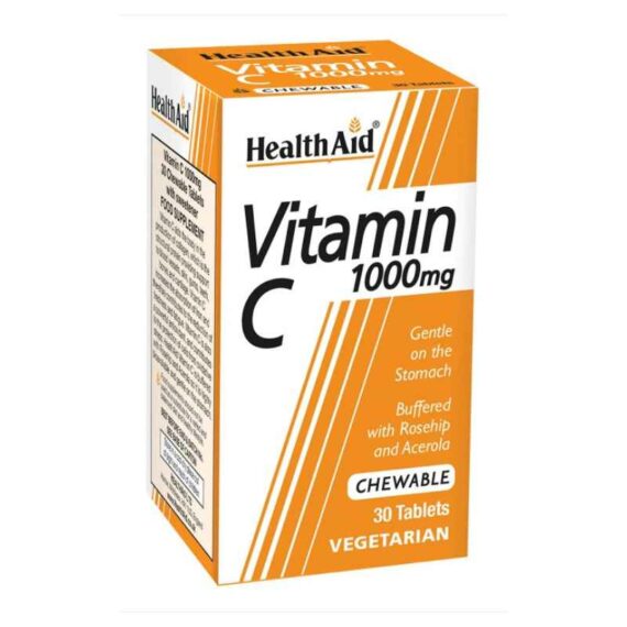 Health Aid Vitamin C 1000mg chewable tablets