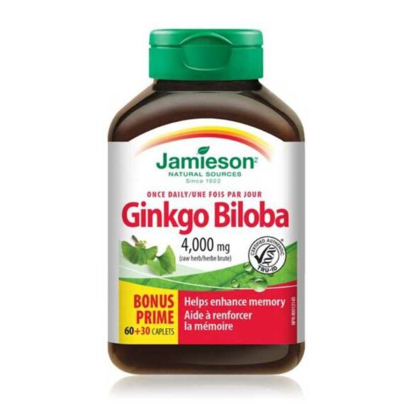 Jamieson Ginkgo Biloba 80mg caplets