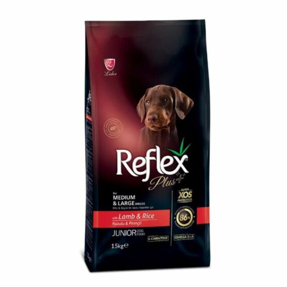 Reflex Plus M/L Junior Dog Lamb&Rice 15kg