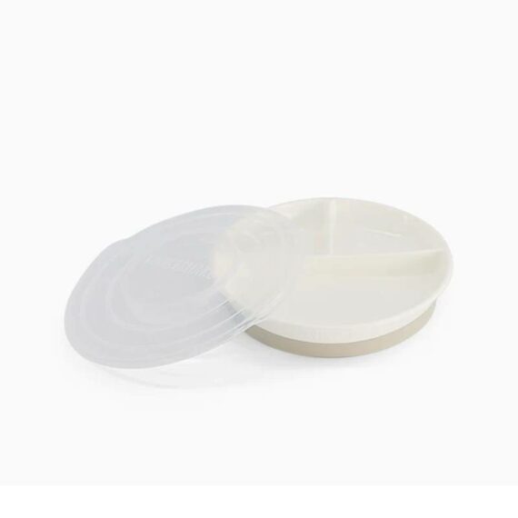 Twistshake divided plate white