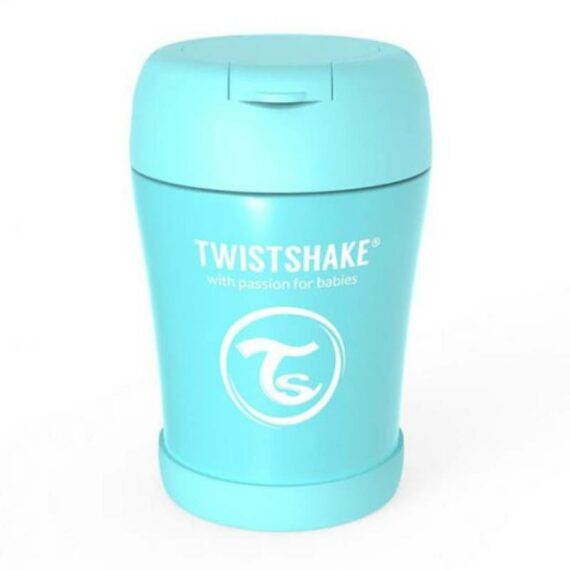 Twistshake Insulated Food Container 350ml Pastel Blue front