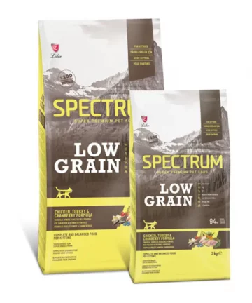 Spectrum low grain kitten chicken turkey cranberry food 12kg