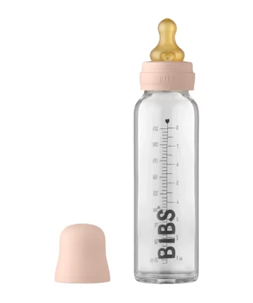 BIBS glass bottle 225ml blush