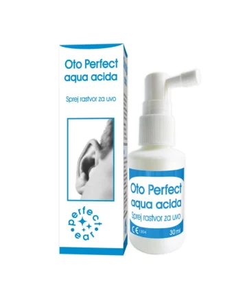 Спрејот Oto Perfect Aqua Acida содржи оцетна киселина, изопропил алкохол и Д-пантенол, кои може да се користат како ефикасно средство за превенција и третман на некомплицирани инфекции на надворешниот ушен канал и задржување на водата во надворешниот ушен канал