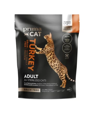 PRIMA CAT Grain Free Turkey за стерилизирани возрасни мачки