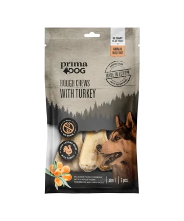 PRIMA DOG Rough Chews Turkey & Sea buckthorn, 105 g