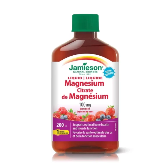 Jamieson Magnesium Citrate Liquid, 100 mg