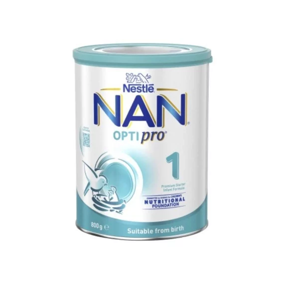 NESTLE Nan Optipro 1 Почетна формула за новороденчиња, 800 гр