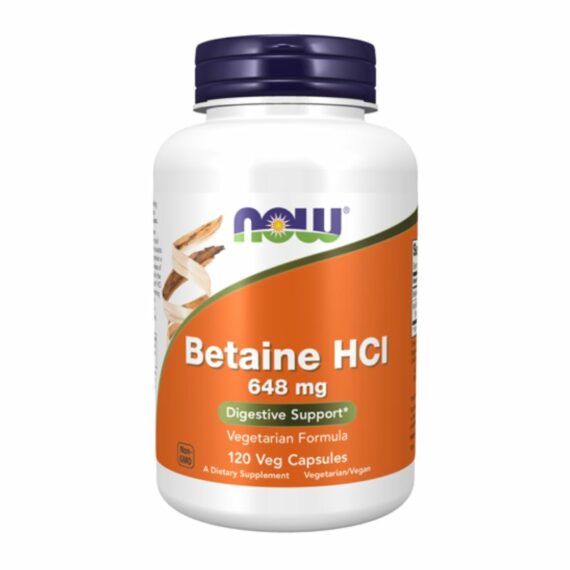 Now Betaine HCl 648 mg, 100 капсули